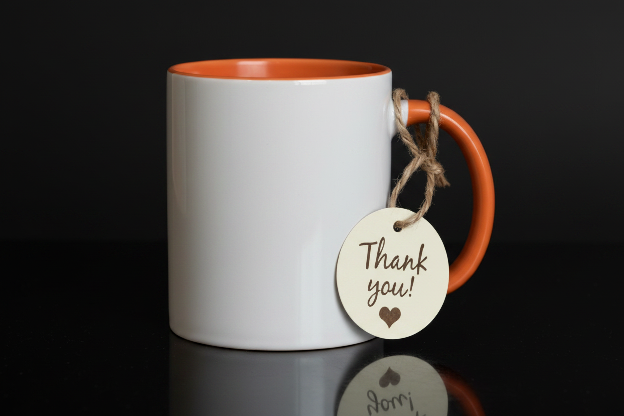 Mug orange - vue frontale